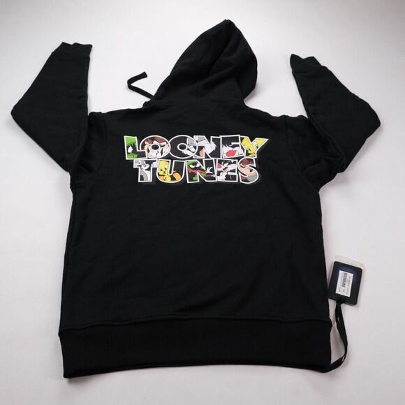 Kith x Looney‎ Tunes Merrie Melodies Hoodie Men's Size X-Small NWT Black - Picture 2 of 11